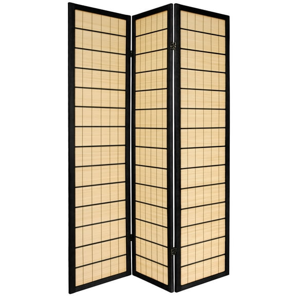 6 ft. Tall Kimura Shoji Screen - 3 Panel - Black
