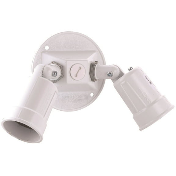 RACO 4" White Round Dual Lampholders