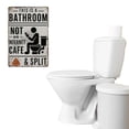 thumbnail image 4 of Vintage Metal Tin Sign This Is A Bathroom Not An Internet Cafe Quotes Metal Wall Art Sign Decor for Home Washroom Bathroom Gift (M), 4 of 10