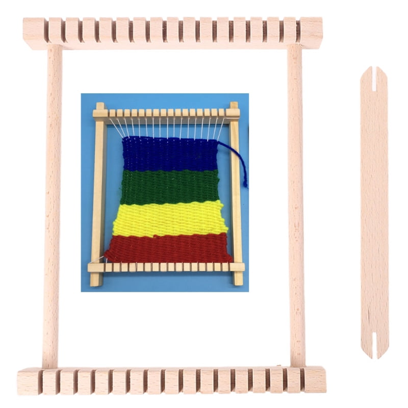 Mini Wooden Knitting Machine Weaving Craft DIY Wool Knitted Handcraft Tool Kids Educational Montessori Toys