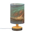 thumbnail image 2 of Sea Turtle Swimming Bedside Table Lamp LED Warm Lights with USB Charging Port Retro Cylinder Desk Lamps, 2 of 7