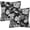 Plaid Pattern With Flower, variant on Black and White Houndstooth Throw Pillow Covers Set of 2 Pillow Cushion Cases Square Pillowcases for Sofa Bedroom Living Room Car, 16 X 16 Inch