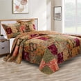 thumbnail image 2 of Juego de colcha Benzara Kamet King Size Floral de 3 piezas, 2 of 6