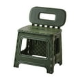 thumbnail image 1 of S SERENABLE Folding Chair Compact Foldable Folding Step Stool for Hiking Kitchen Camping Green, 1 of 9