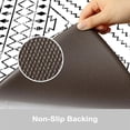 thumbnail image 4 of Anti Fatigue Kitchen Mat,Black and White Kitchen Rugs Sets of 2, Cushioned Non Slip Kitchen Floor Mats, Morocco Geometric Standing Mats for Sink, Laundry, Office, Desk 17"x47"+17"x29", 4 of 6