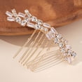 thumbnail image 4 of Miallo Minimalist Glam Rhinestone Hair Side Comb, Sparkling Crystal Headpiece for Wedding and Prom, Decorative Gold Hair Comb for Women’s Wear, 4 of 8