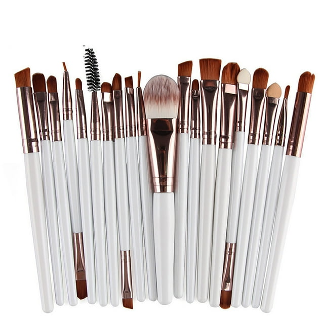DPTALR 20 Pcs Makeup Brush Set Tools Make-up Toiletry Kit Wool Make Up Brush Set