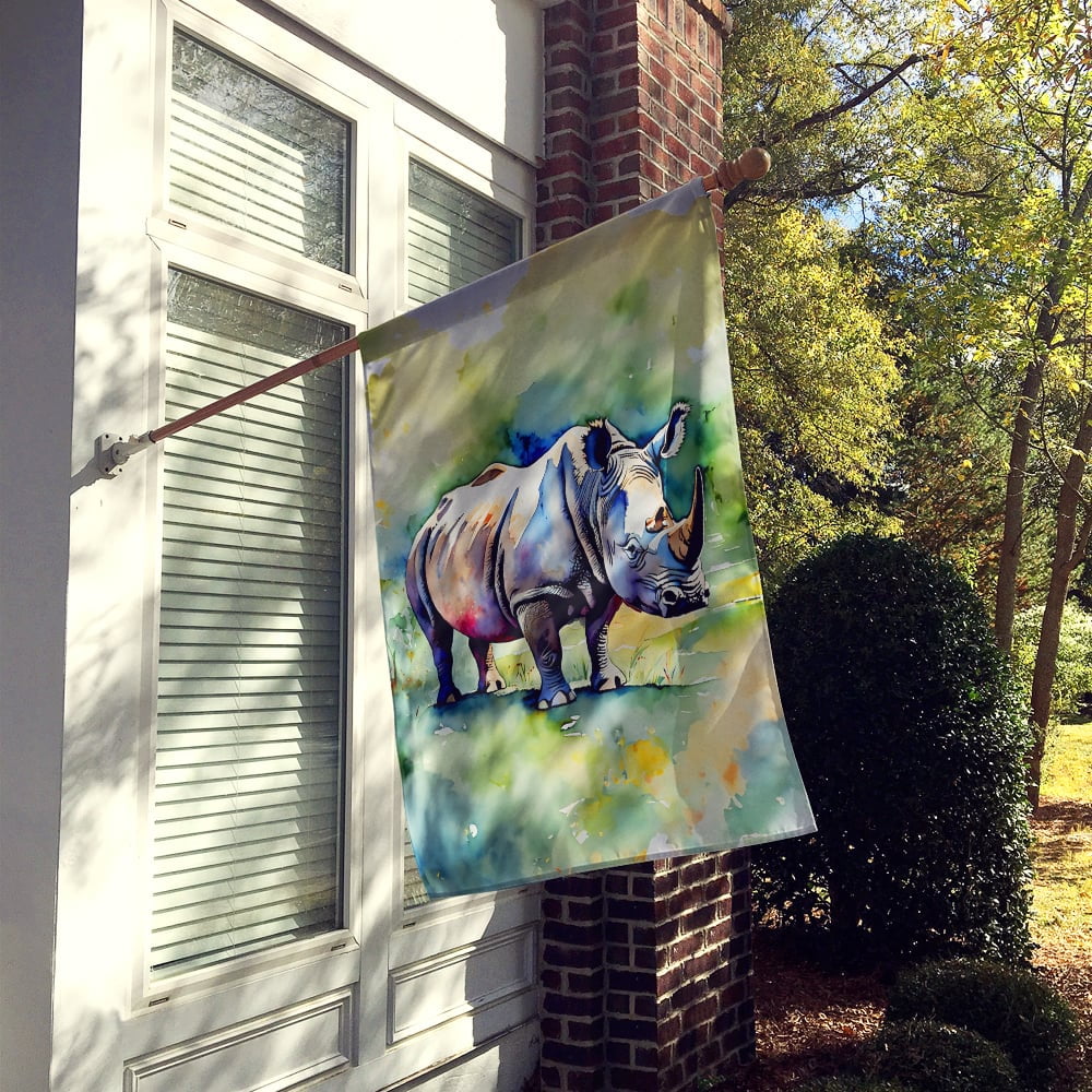 Rhinoceros House Flag 28 in x 40 in