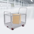 thumbnail image 4 of Cold-Rolled Steel 94 * 100 * 60cm Folding Trolley With Detachable Mesh Surface 440Lbs Load-Bearing Flatbed, 4 of 12