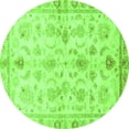 thumbnail image 1 of Ahgly Company Indoor Round Oriental Green Traditional Area Rugs, 3' Round, 1 of 4