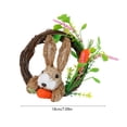 thumbnail image 3 of AURIGATE Easter Bunny Wooden Twig Wreath with Felt Rabbit Floral Accents 7.09in for Wall Door Home Decor, 3 of 6