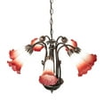 thumbnail image 6 of Meyda Tiffany 12243 Pink/White Tiffany Pond Lily 7 Light 24" Wide Chandelier - MultiColor, 6 of 7