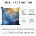 thumbnail image 5 of Acheng Short Plush Pillowcase 1 Piece Gold and Blue Abstract Art White, 5 of 5