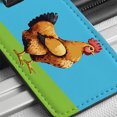 thumbnail image 6 of Rooster Chicken Profile Faux Leather Travel Luggage Tag, 6 of 7
