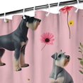 thumbnail image 3 of Schnauzer Dogs and Pioneer Flower Shower Curtain 36"x72" ,Bathroom Decorative Shower Curtains Set with 12 Hooks,Modern Waterproof Washable Shower Curtain, 3 of 6