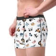 thumbnail image 2 of Pofeuu Cartoon Animals Print Men’s Boxer Briefs, Moisture-Wicking Underwear, Regular,Trunk-Small, 2 of 5