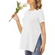 thumbnail image 2 of Ekouaer Women's Maternity Shirts Short Sleeve Pregnancy Tops Blouses Split Side Casual Crewneck Pregnant Tunic Tee, 2 of 5