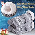 thumbnail image 3 of Men's Winter Thermal Fleece Lining Knit Slipper Socks Christmas Non Slip Socks, 3 of 6