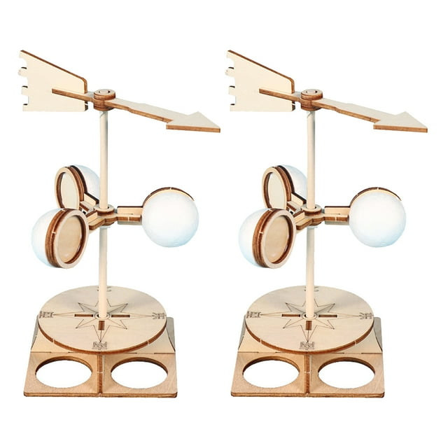 MasteelfCA 2 Sets Wind Vane Models Educational Science Toys for Children Kids Gift