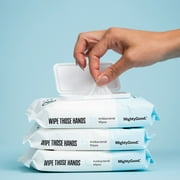 MightyGood. 40 Count Wipe Those Hands Antibacterial Wipes, Fragrance and Alcohol Free (1 Pack) MGSWTH40CT16