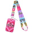 thumbnail image 1 of Ransitute R1998 Cartoon Girl Personality Card Holder ID Holder Bus Card Holder Staff Card Lanyard For Keys Phone DIY Hang Rope 8, 1 of 6