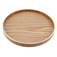 thumbnail image 4 of Bandeja redonda de madera peque?a para servir Marrón, Bandeja para servir de madera Placa para juego de té Frutas Dulces Alimentos, Accesorios de cocina(27cm) Cocina Octpeak NO, 4 of 7