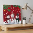 thumbnail image 4 of Ships Next Day Canvas Wall Art 10"x10",Christmas Snowman Wood Framed Canvas Print Painting,Red Xmas Pine Branch Snowflake Red Birds Ready to Hang Small Picture Wall Decor for Kitchen Nursery Office, 4 of 9
