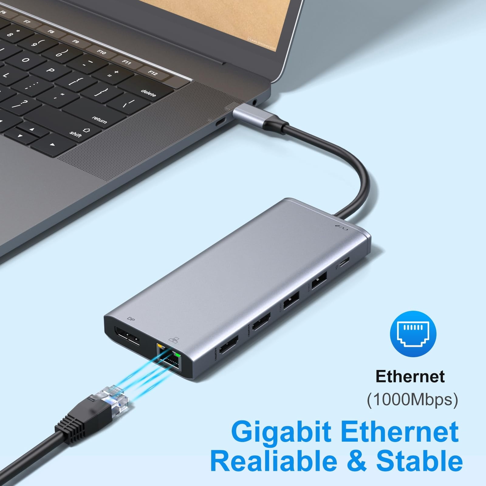 USB C Laptop Docking Station Dual Monitor HDMI for Laptop 14 in 1 USB C Hub Multiport Adapter Dongle Dock USB C to 2 HDMI 4K+DisplayPort+Ethernet+4USB+2USB C+100W PD Charger+SD/TF+Audio