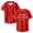 Red, variant on Eurovision 2025 Unity Shapes Love Merch Baseball Jersey Shirt V-Neck Women Men Short Sleeve Streetwear Clothes