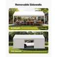 thumbnail image 3 of VEVOR Carport, 10 x 20 FT Outdoor Car Canopy, Potable Carport with Removable Sidewalls & Door, Heavy Duty Car Shelter, UV-Resistant & Water-Resistant, All-Season Protection for Automobile Boat White, 3 of 9