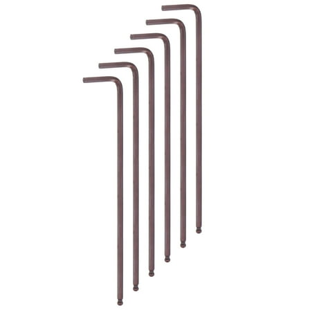 6pcs Ball End Hex Key Wrench 3mm L-Shape Extra Long Arm Metric Wrenches, Red