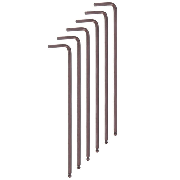 6pcs Ball End Hex Key Wrench 3mm L-Shape Extra Long Arm Metric Wrenches, Red