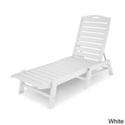 POLYWOOD Nautical Recycled Plastic Armless Chaise