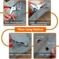 thumbnail image 4 of Grommet Tool Kit, Handheld Hole Punch Pliers, Hammer, Hole Punch, 200 Set Eyelet, 4 of 5