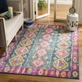 thumbnail image 3 of SAFAVIEH Madison Mary Geometric Area Rug, Fuchsia/Blue, 6'7" x 6'7" Square, 3 of 6