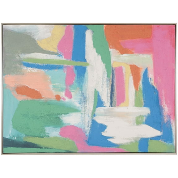 SAFAVIEH Stroke of Genius 48" x 36" Framed Linen Canvas