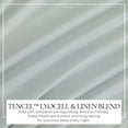 thumbnail image 4 of Linen Blend 4-Piece Sheet Set, Cooling & Breathable TENCEL™ Lyocell & Linen Blend, Queen, Blue, 4 of 7