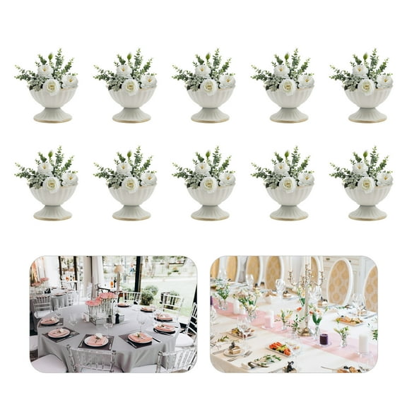 10 Pcs Wedding Flower Vase Decor Stand For Party Christmas Table Decor 3*2.6inch for Homes, Terraces