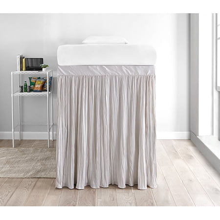 Crinkle Extended Bed Skirt Twin XL - Jet Stream (For ...