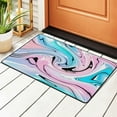thumbnail image 3 of XMXY Area Rugs Doormat Outdoor Entrance, Pink Blue Liquid Texture Facecloth Non-slip Floor Mat Rug for Living Room Kitchen Sink Area Indoor,36"x24", 3 of 9