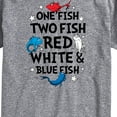 thumbnail image 3 of Dr. Seuss - Red, White and Blue Fish - Men's Short Sleeve Graphic T-Shirt, 3 of 6