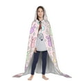 thumbnail image 3 of Honeii Colorful Bunny Print Poncho Cape, Cloak Coat, Snuggly Hooded Wearable Blanket, Hooded Cape For Teenagers,Halloween Costumes-Small, 3 of 7