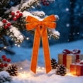 thumbnail image 6 of Lilixerw Orange Christmas Bow Decor for Tree Wreath Wall Festive Holiday Seasonal Bright Charming Classic Warm Elegant Lovely Cheerful Decoration, 6 of 6