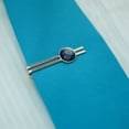 thumbnail image 2 of Marine Corps USMC Gray on Blue Eagle Globe Anchor Logo Officially Licensed Round Tie Bar Clip Clasp Tack Silver Color Plated, 2 of 6