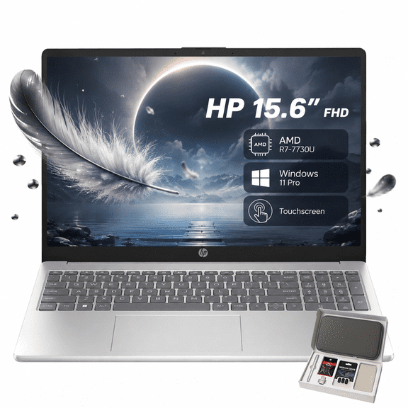 HP 15.6" FHD Touchscreen Business Laptop, Ryzen 7 7730U Processor, 16GB RAM, 512GB SSD, AMD Radeon Graphics, Win 11 Pro, Copilot Key, Wi-Fi 6, Bluetooth, Numeric Keypad
