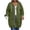 Army Green plus size long zip hoodie women a1, variant on thefmos Women's Plus Size Hooded Zip Up Sweatshirt Long Length Solid Color Casual Coat Fashion Fall Winter Outfit, Army Green 2XL