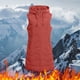 thumbnail image 4 of Gibobby Chaleco largo acolchado mujer, Chaleco largo para mujer, talla grande, sin mangas, con capucha, para invierno, ligero, con cierre completa, para exteriores(Rojo de la sandía,G), 4 of 5