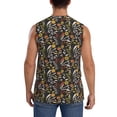 thumbnail image 4 of Lsque Daisies Flowers Print Men's Cotton Blend Sleeveless Muscle Shirts (S-3XL)- Moisture Wicking, Odor Protection, UPF 30+,Small, 4 of 8
