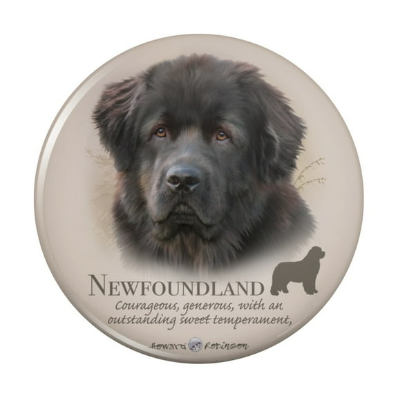 Newfoundland Dog Breed Kitchen Refrigerator Locker Button Magnet