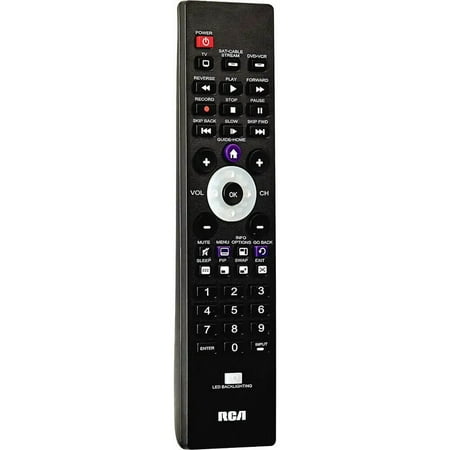 RCA Universal Remote (RCR003RWDE) with Backlit Buttons for 3 Devices - Black